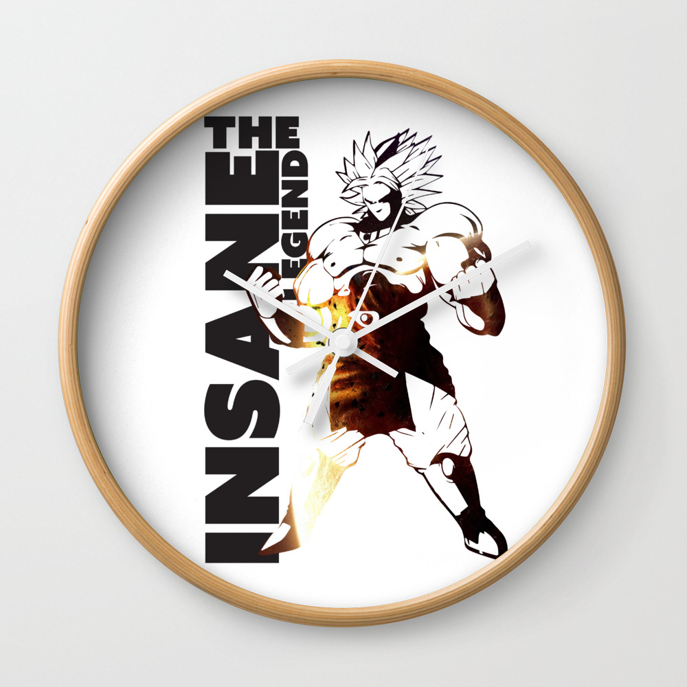 Dbz Broly Art Decal Wall Clock By Gekidesign Society6