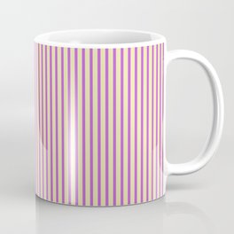 [ Thumbnail: Orchid and Pale Goldenrod Colored Lined Pattern Coffee Mug ]