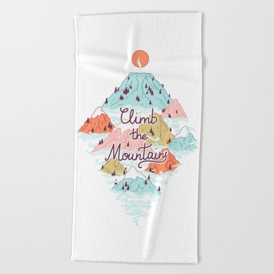 Misty Mountains Beach Towel