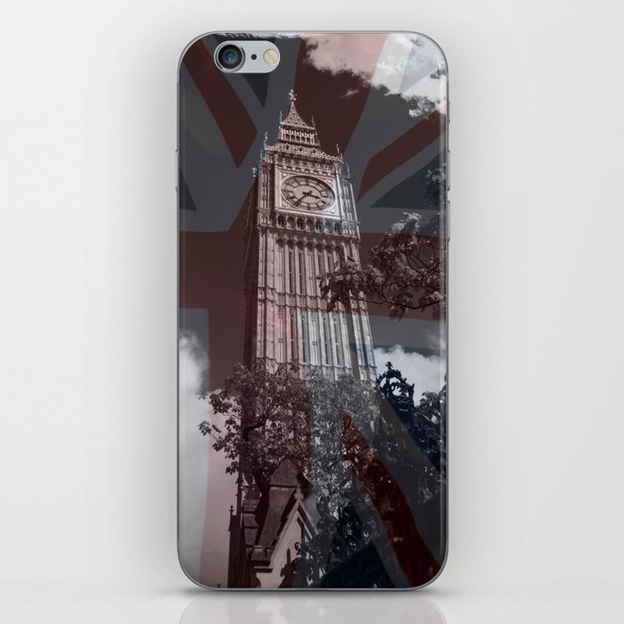 Big Ben behind Union Jack iPhone Skin