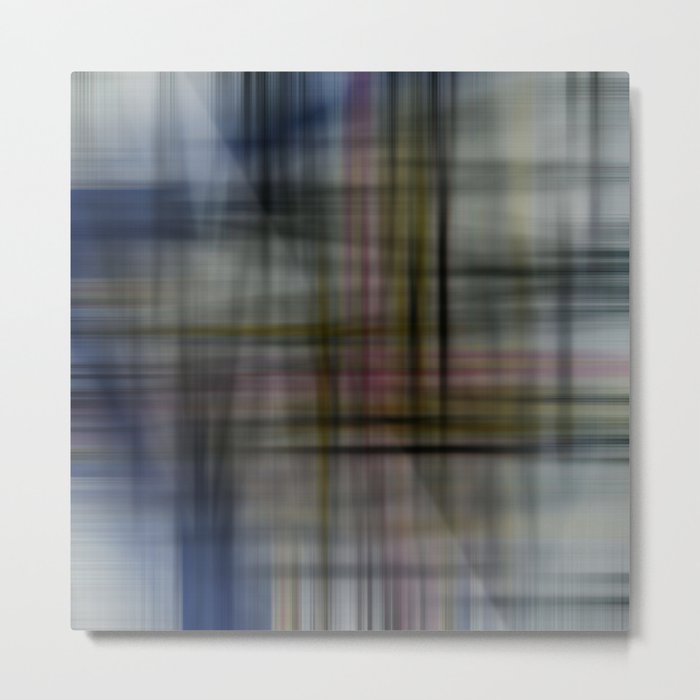 Deconstructed Abstract Scottish Plaid Pattern Metal Print