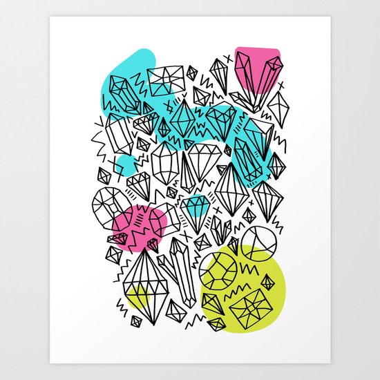 gem stones Art Print