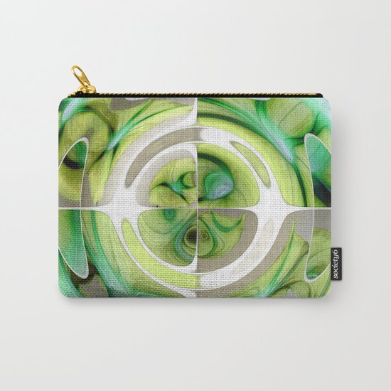 Lime and Green Abstract Collage Carry-All Pouch