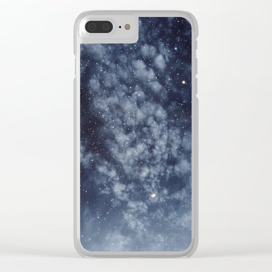 Blue veiled moon II Clear iPhone Case