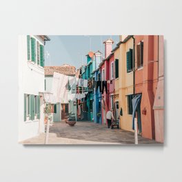 Laundry in Colorful Burano in Italy (Europe) | City Travel Photography Metal Print | Wash, Colorful, Europe, Venice, Travel, Digital, Burano, Wanderlust, City, Color 