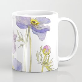 Lilac Anemone Flowers Coffee Mug