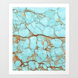 Rusty Cracked Turquoise Kunstdrucke