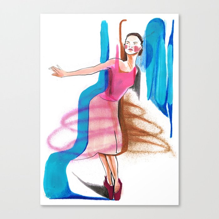 Expressive Ballerina Dance Drawing 2022 Canvas Print