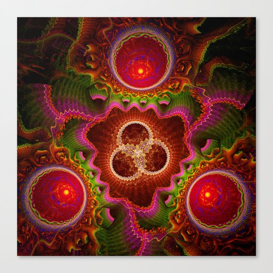 Balance and Chaos, modern fractal abstract Canvas Print