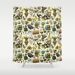 Magical Herbology Shower Curtain