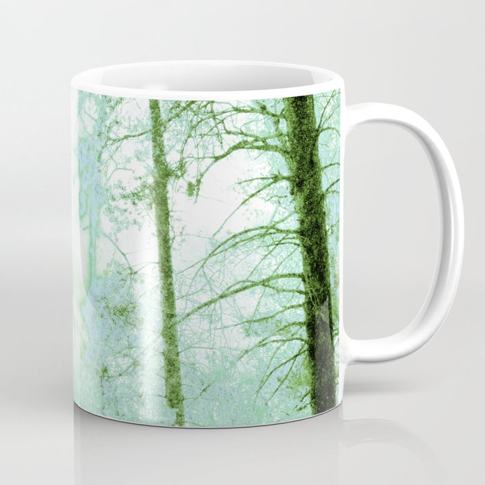 Magical Forest In Frosty Greens Coffee Mug By Fernlakedesigns