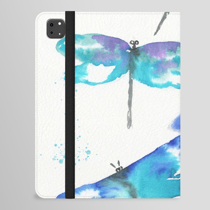 Watercolor Dragonflies 3. iPad Folio Case