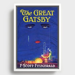 The Great Gatsby Book Cover Framed Canvas