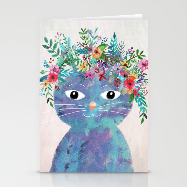 Flower cat II Stationery Cards