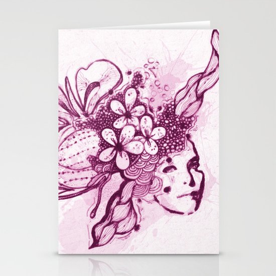 Abstract Head Dress Stationery Cards