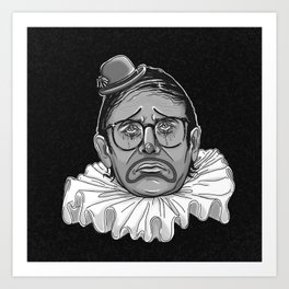 Sad clown Neil Hamburger Art Print