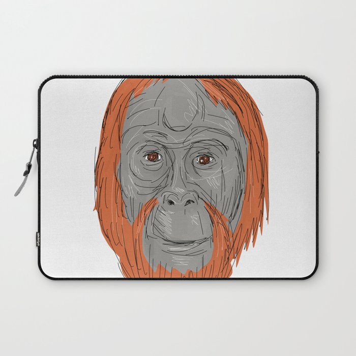 Unflanged Male Orangutan Drawing Laptop Sleeve