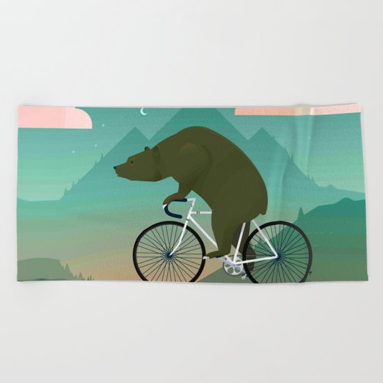 Bear Rider Beach Towel
