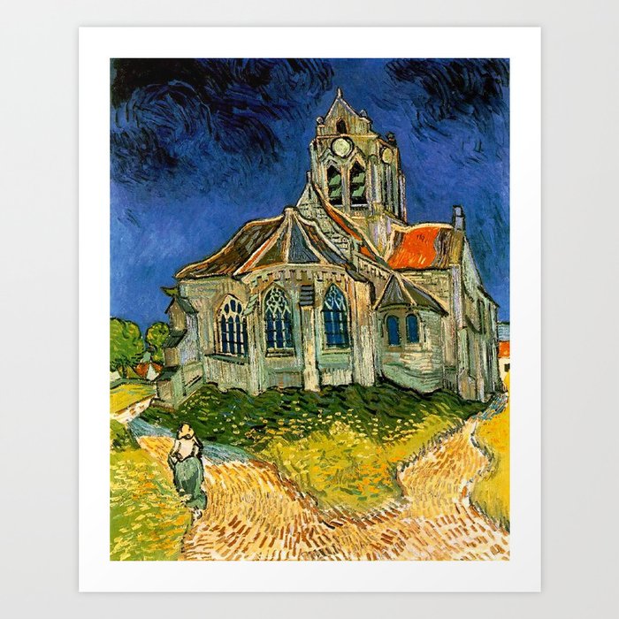 Vincent Van Gogh The Church at Auvers 1890 Art Print