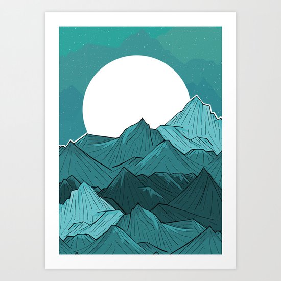 The Turquoise Mounts Art Print
