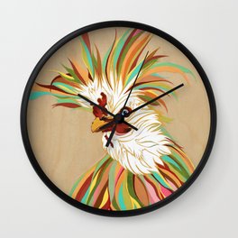 Jim, the Polish Rooster by Robin Arthur, aka RobiniArt! Wall Clock
