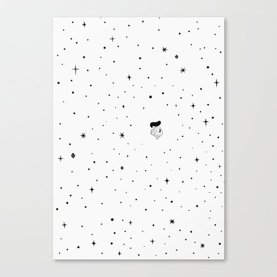 The universe - white Canvas Print