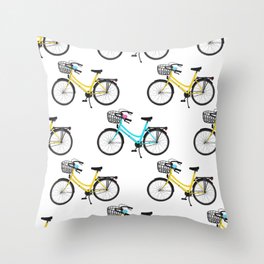 I want to ride my bicycle Throw Pillow
