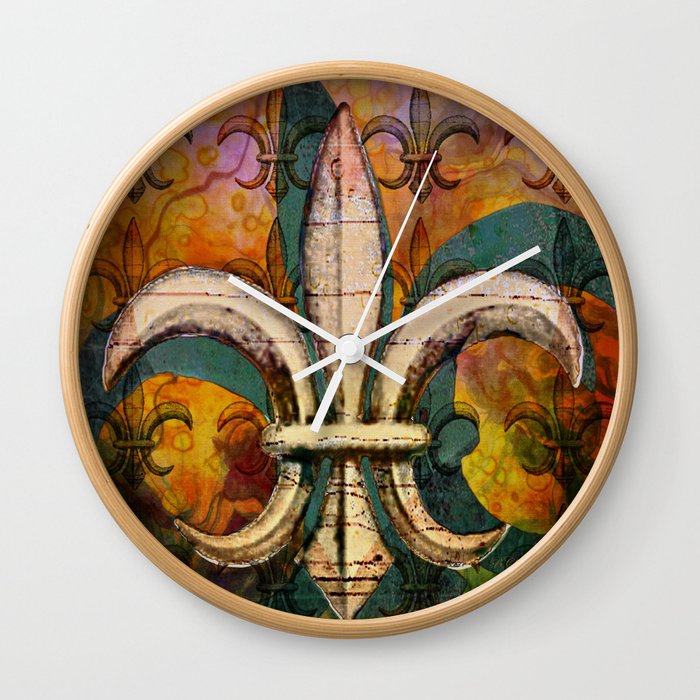 Patricia's Fleur de Lis Wall Clock