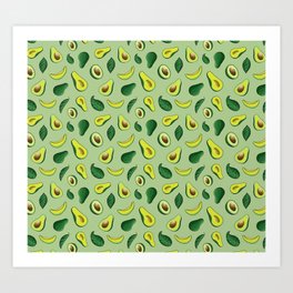 Avocado Green Pattern Art Print