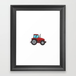 Tractor Farmer Driver Kids Seat Framed Art Print