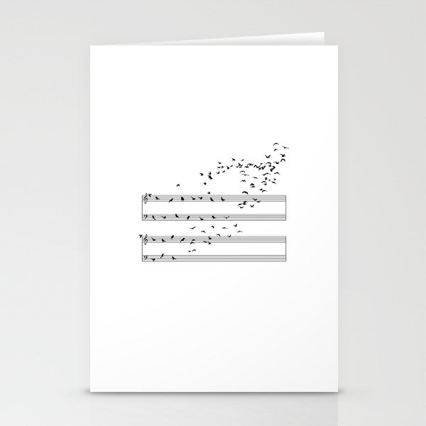 Natural Musical Notes Stationery Cards