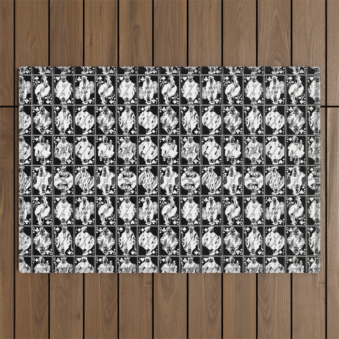 Royals on Black Outdoor Rug