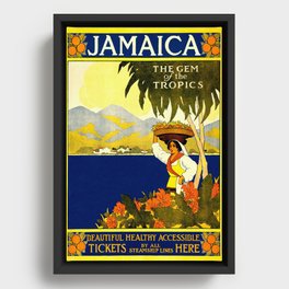 Poster travel Jamaica Framed Canvas