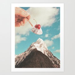 Sundae Summit - Ice cream Mountain Peak  Art Print