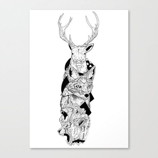 Animal totem Canvas Print