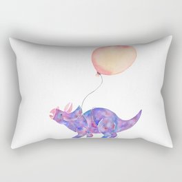 Tie-dye Triceratops Rectangular Pillow