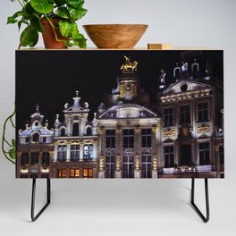 Brussels Grand Place at night  Credenza