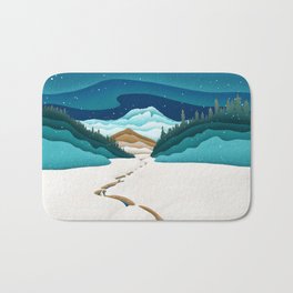Mt. Hood from the base of Heather Canyon Bath Mat