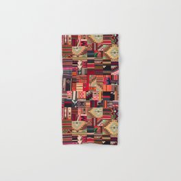 Timeless Tapestry: Vintage Bohemian Moroccan Collage Art Hand & Bath Towel