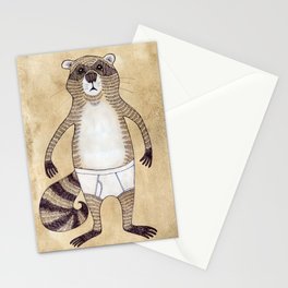 Animals in Underpants - Racoon Stationery Card