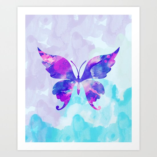 Abstract Butterfly Art Print