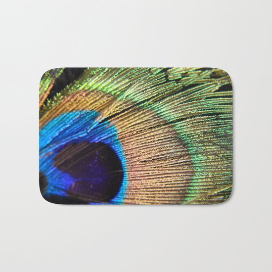 Peacock Feather Bath Mat