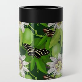 Zebra Longwing visits Passionflower Vine Can Cooler