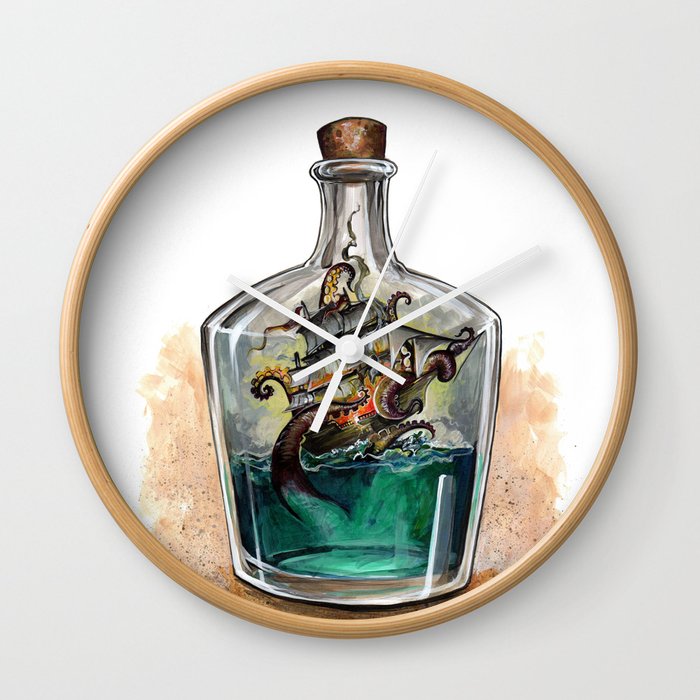 Ship in a bottle Wall Clock