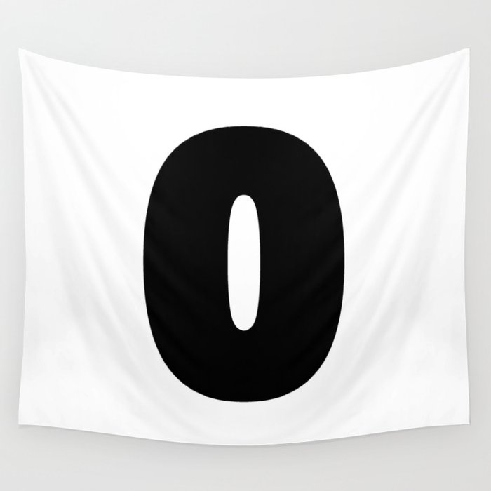 0 (Black & White Number) Wall Tapestry