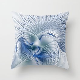 Dynamic Fantasy, Abstract Fractal Art Throw Pillow