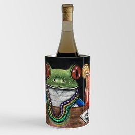 "Mardi Gras Hurricane" - Frogs After Five collection Wine Chiller
