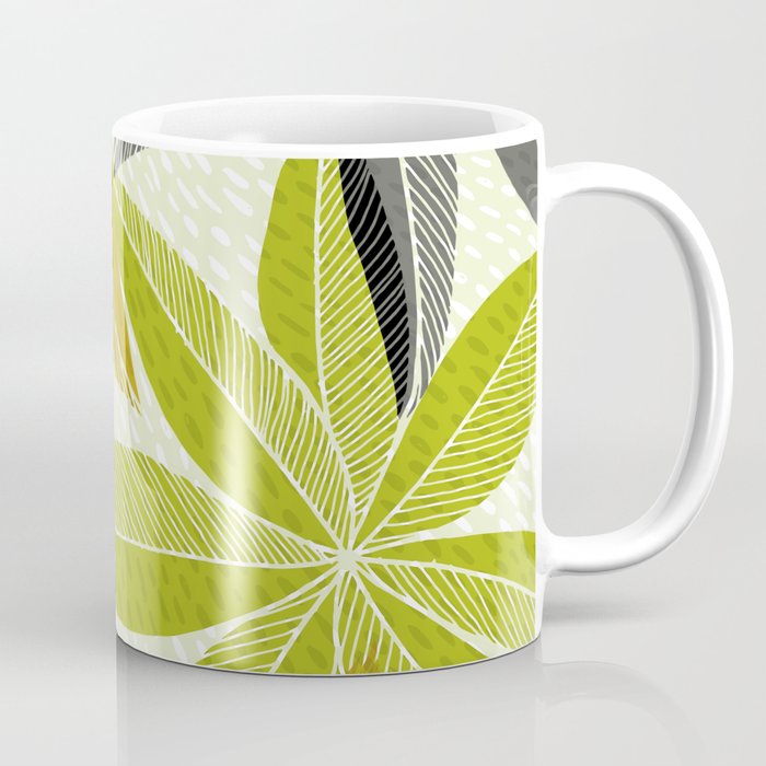 Modern Tropical Floral Print Coffee Mug