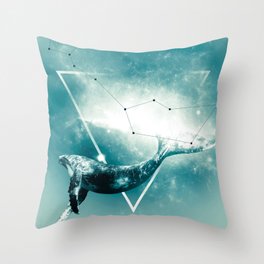 The Whale - Blu Throw Pillow