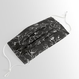 Beautiful black and white tree branches pattern Face Mask